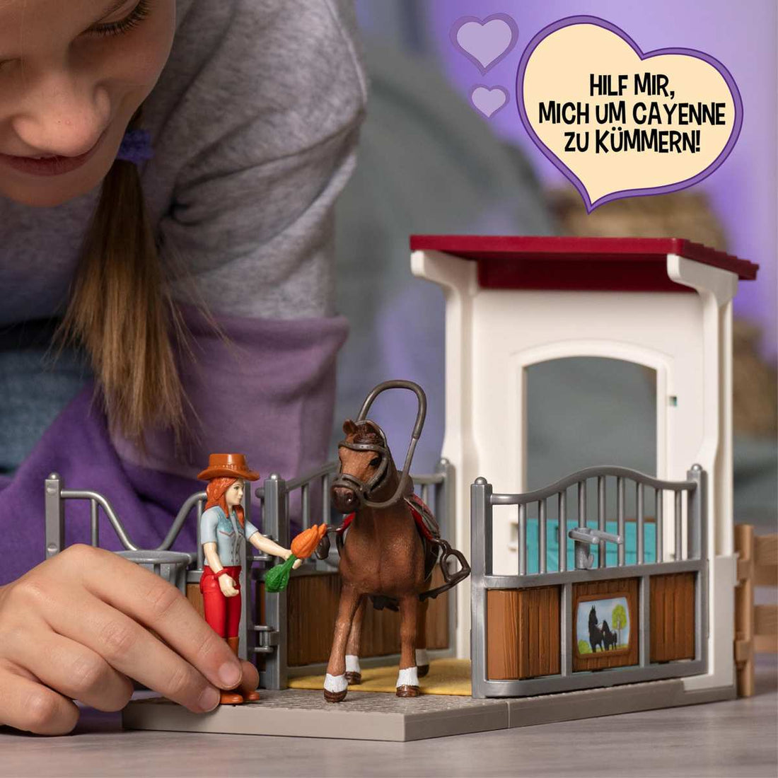 schleich Horse Club Pferdebox mit Hannah & Cayenne 42710 25 Teile 5+