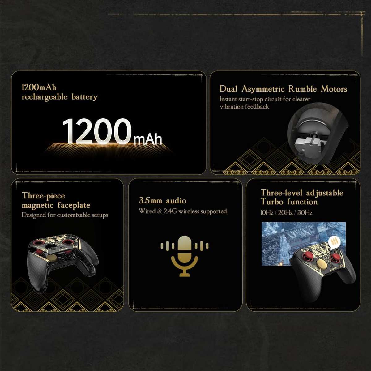 GameSir G7 Pro 8K PC Kabelloser Esports-Controller - 8000Hz Polling, Mag-Res TMR Gen-2 Sticks, Makro-Tasten, Bewegungssensor - Nioh 3 Edition