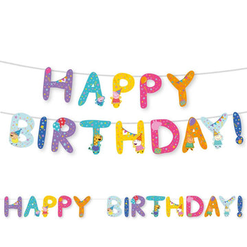 Amscan 9918344 – Peppa Pig Kids Happy Birthday Brief Banner Party Dekoration – 3,2 m