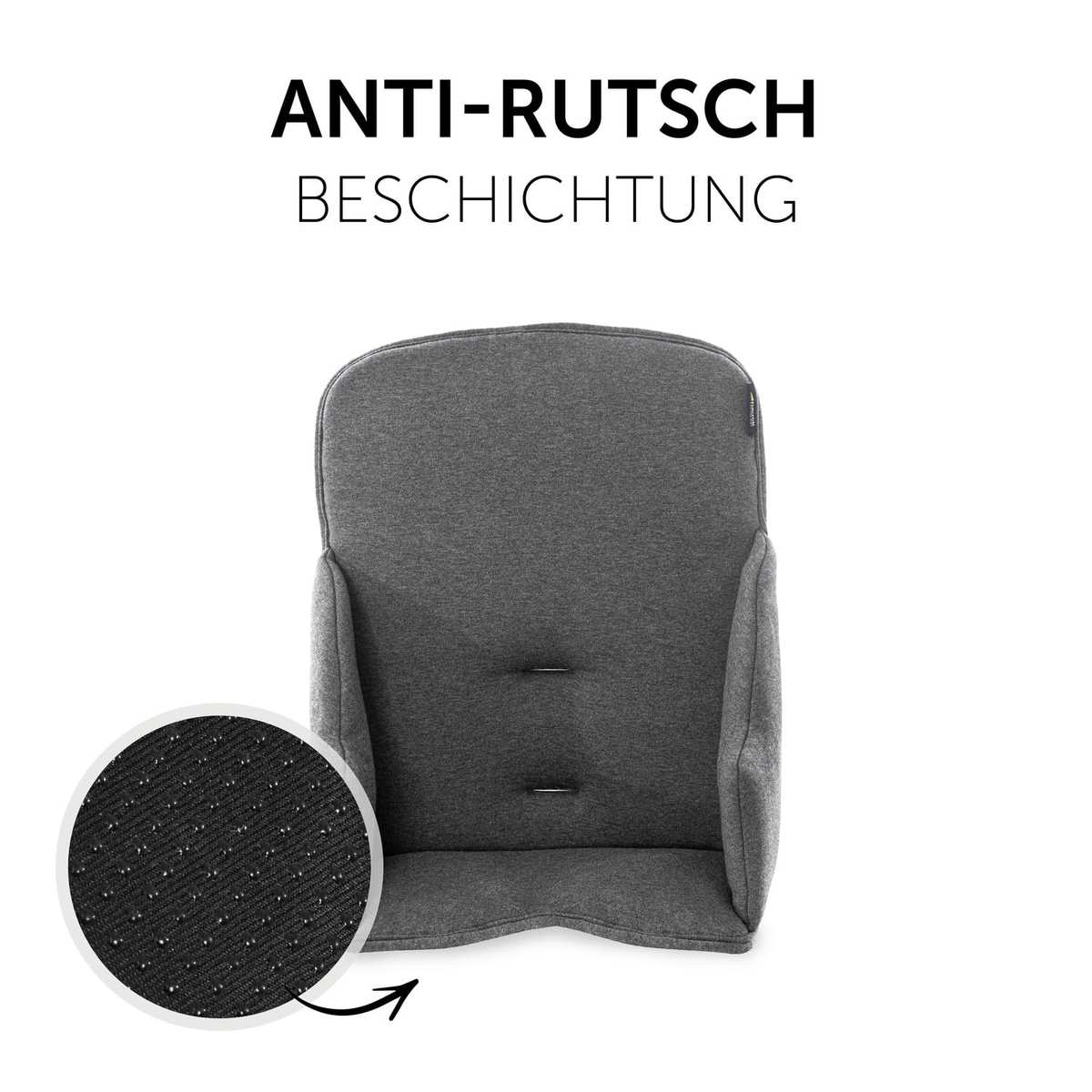 hauck Hochstuhl Sitzauflage für Alpha+, Beta+ & Arketa, Charcoal