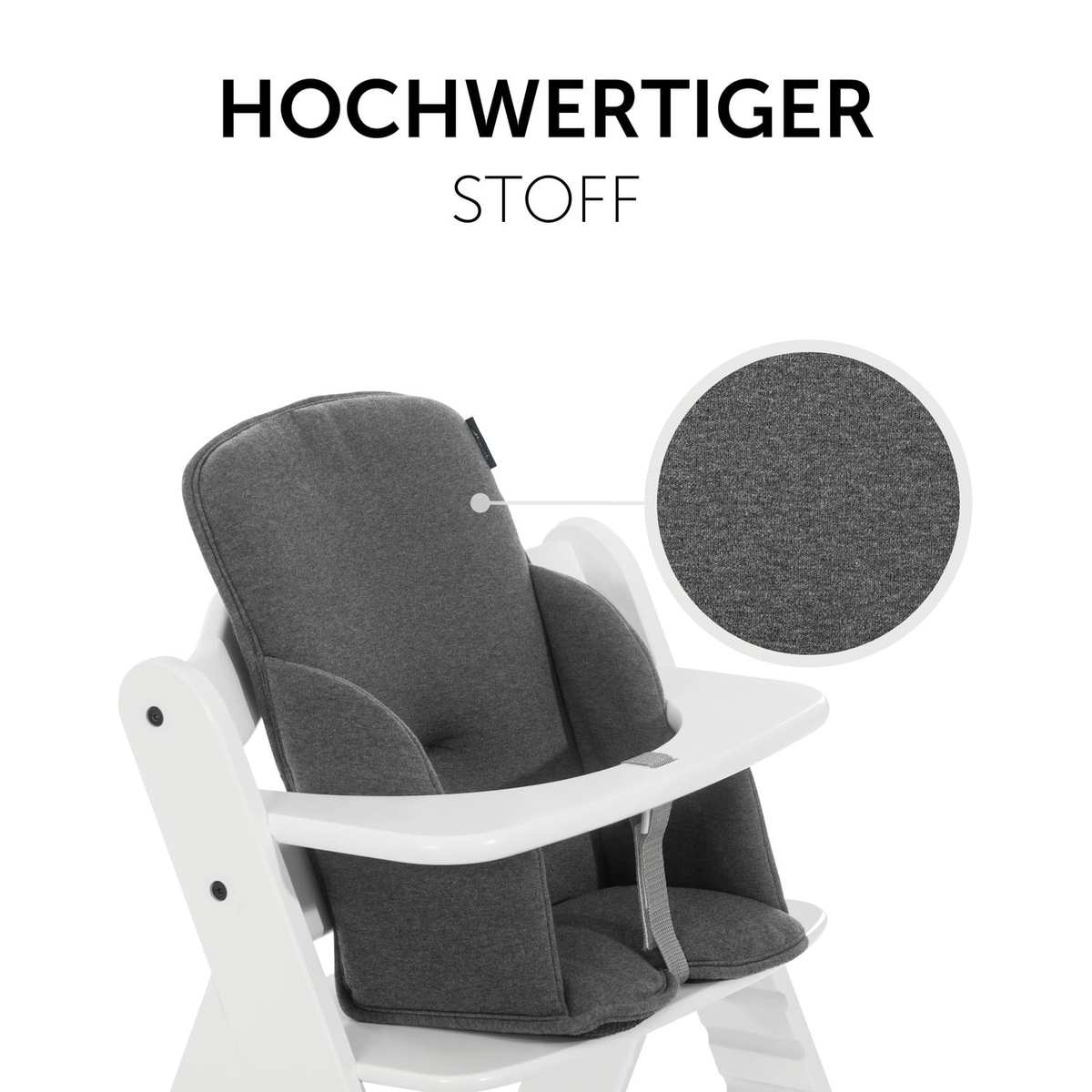 hauck Hochstuhl Sitzauflage für Alpha+, Beta+ & Arketa, Charcoal