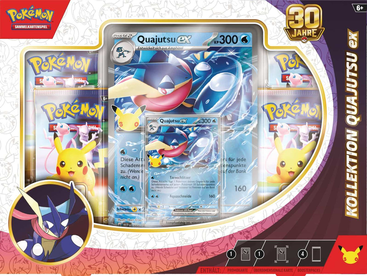 Pokémon 30 Jahre Kollektion Quajutsu-ex Sammelkartenspiel