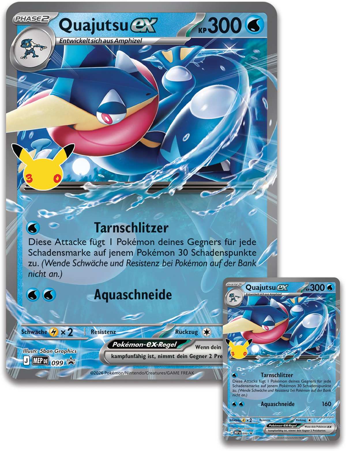 Pokémon 30 Jahre Kollektion Quajutsu-ex Sammelkartenspiel
