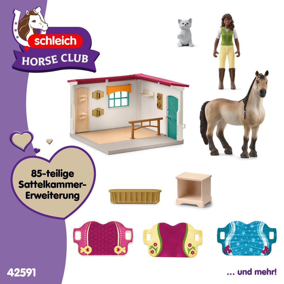 Schleich Horse Club 42591 Sattelkammer ab 5 Jahre 85 Teile