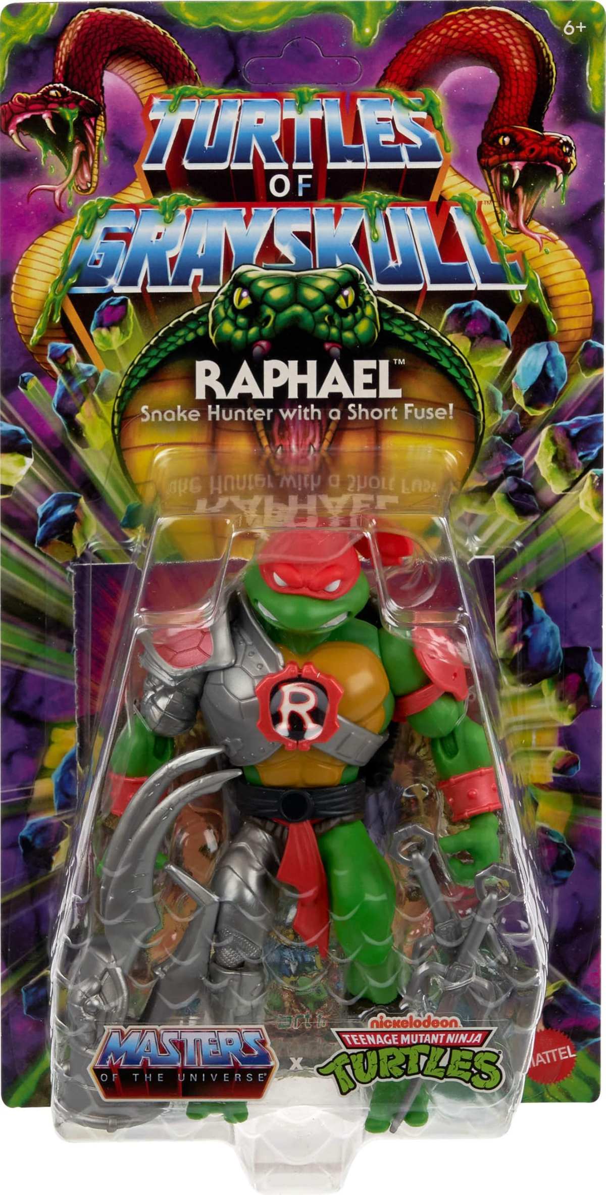 Masters of the Universe Origins Turtles of Grayskull Raphael Reptile Wars Actionfigur JBM99 6+