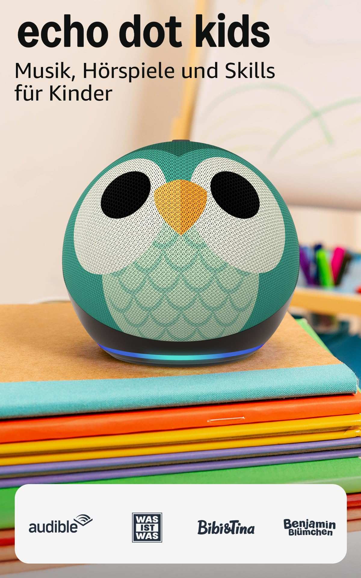 Echo Dot Kids Neueste Generation Smarter WLAN Bluetooth Lautsprecher Eulen