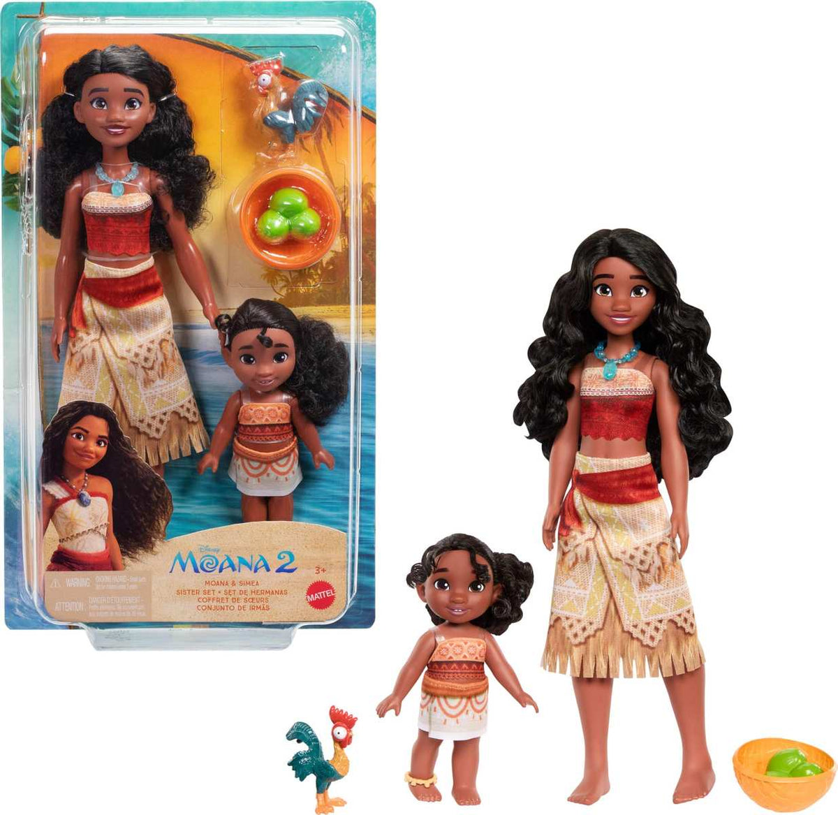 Mattel Disney Moana JBT41 Simea Modepuppe mit Fußkettchen-Zubehör, 5 beweglichen Gelenken & abnehmbarem Outfit, Spielzeug inspiriert vom Film, JBT41