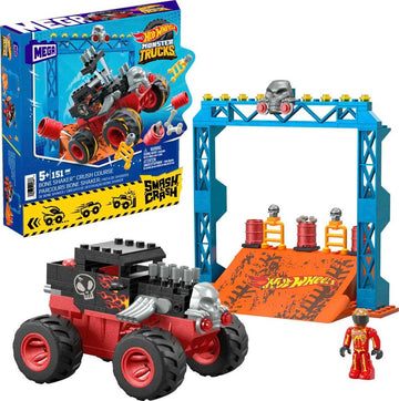 MEGA Hot Wheels Smash-und-Crash Bone Shaker Crush Set 151 tlg. Monster Truck 5+ HKF87