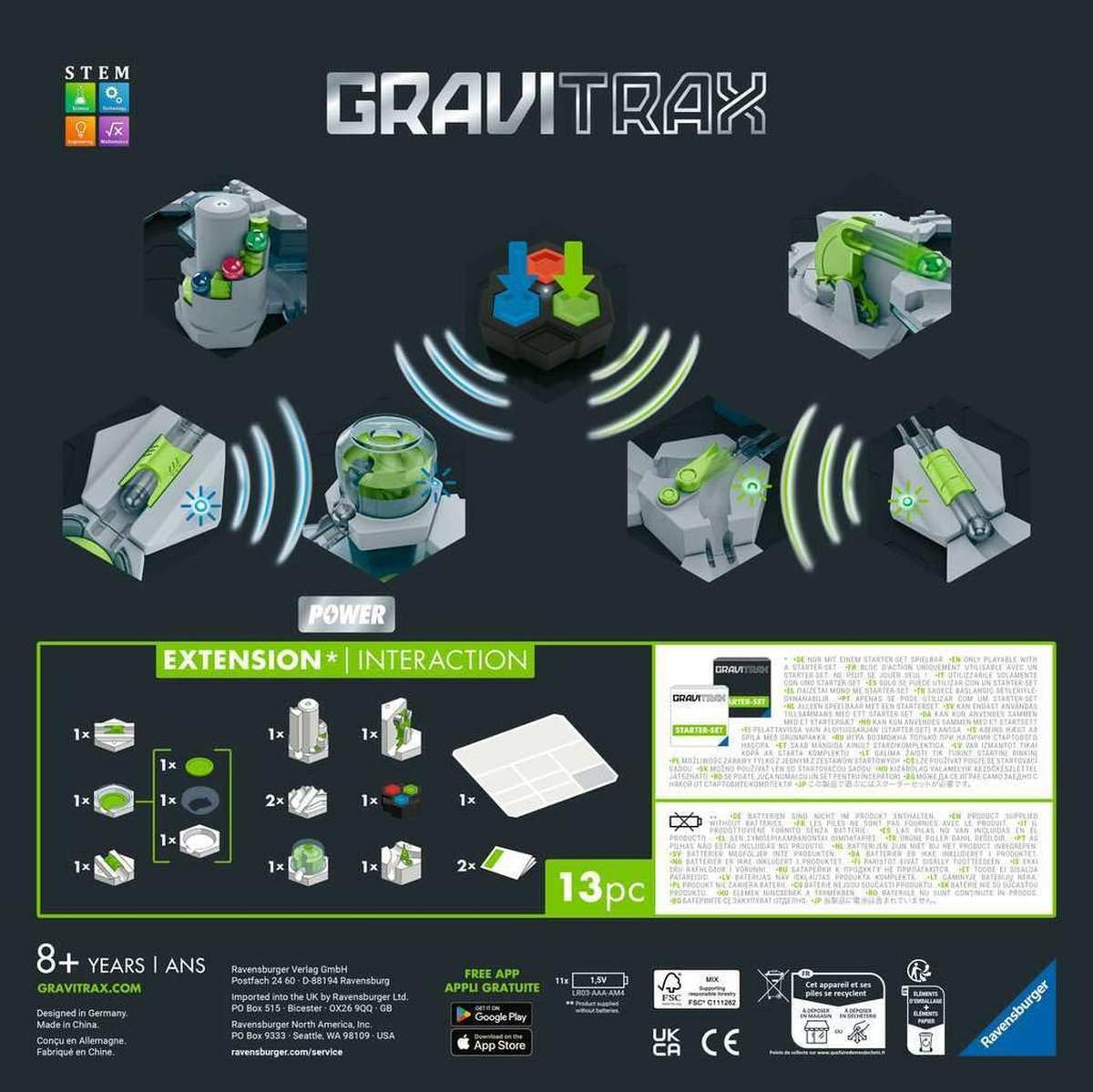 Ravensburger GraviTrax Power Extension Interaction Kugelbahn-Erweiterung 8+