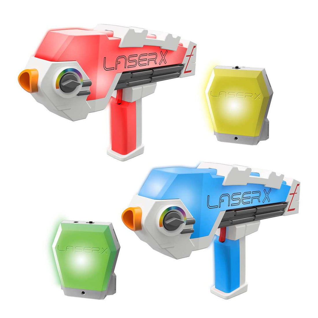 Laser X Revolution Double Blasters Zickzackmuster Sunset Chevron orange/rot 6+
