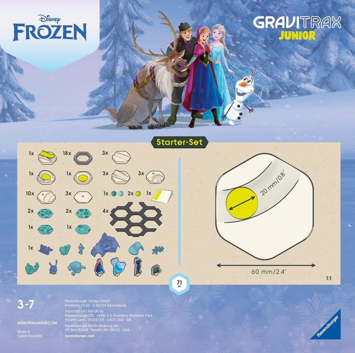 Ravensburger GraviTrax Junior Starter-Set XXL Disney Frozen Kugelbahn 3+