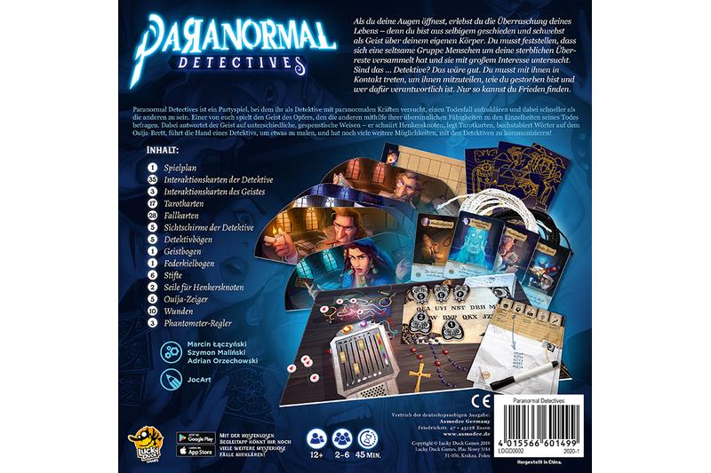 Lucky Duck Games Paranormal Detectives Familienspiel Deduktionsspiel 2-6 Spieler | Ab 12+ Jahren