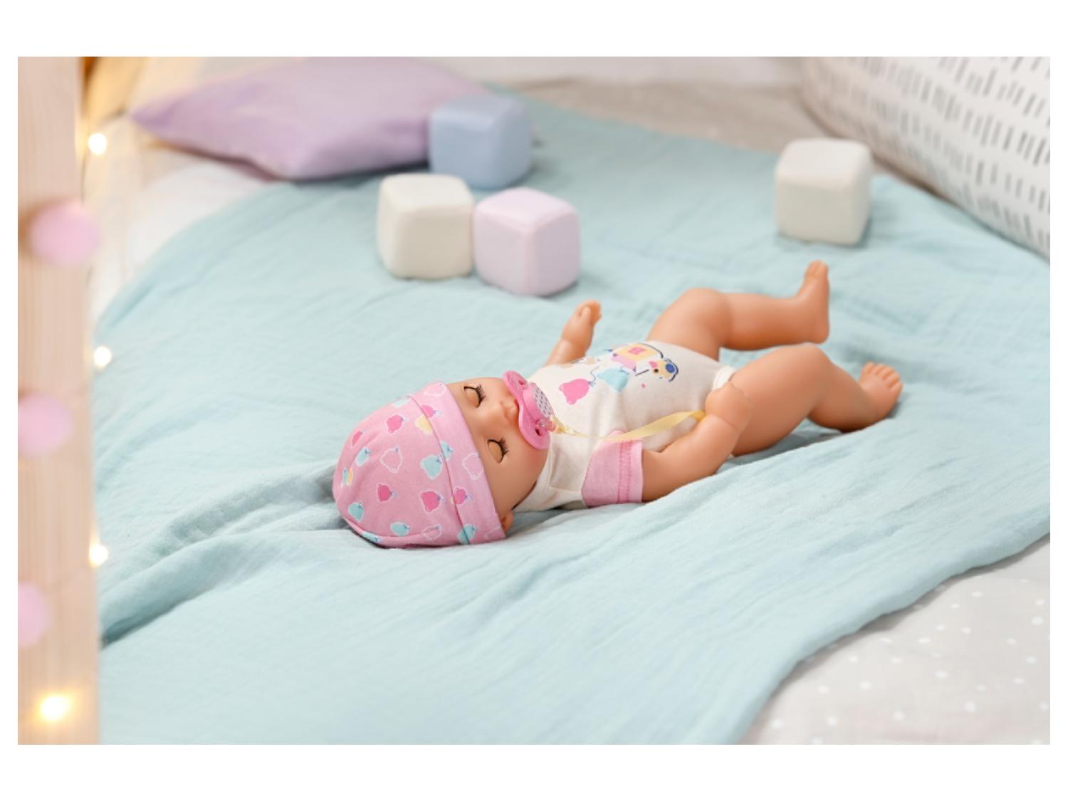 BABY Born Lena (Little Baby Girl) - 36 cm große Babypuppe - 7 Funktionen inkl. Accessoires & Strampler - Funktioniert komplett ohne Batterien - Geeignet für Kleinkinder ab 1 Jahr