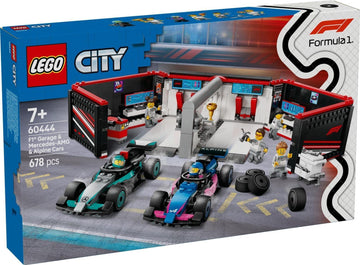 LEGO® City 60444 F1® Garage mit Mercedes-AMG & Alpine Rennautos