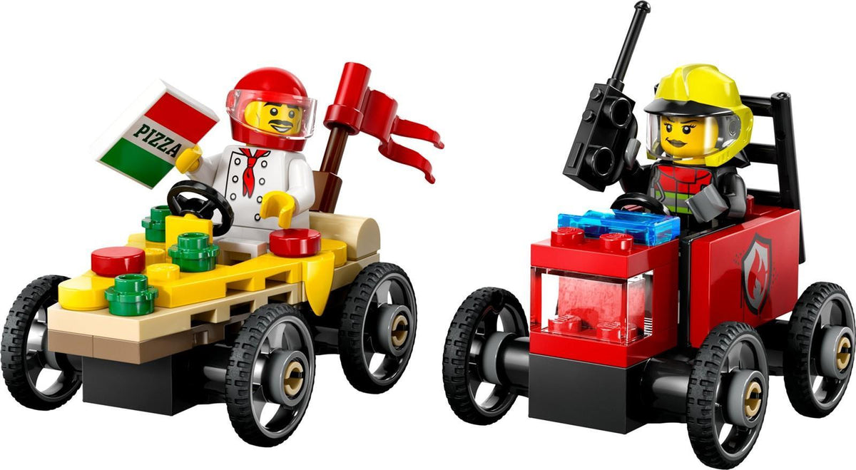 LEGO® City 60458 Pizzalieferwagen vs. Löschauto