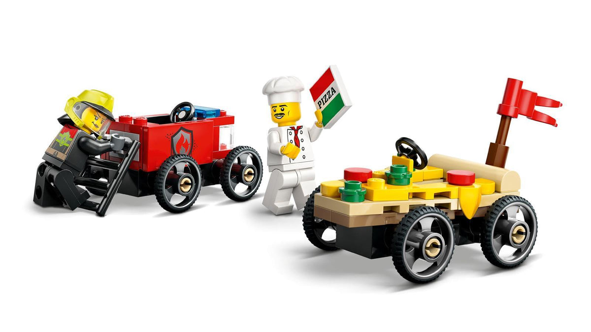 LEGO® City 60458 Pizzalieferwagen vs. Löschauto