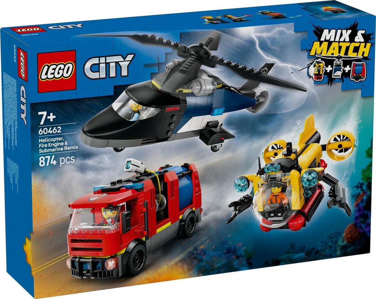 LEGO® City 60462 Kombinationsset mit Hubschrauber, Löschauto und U-Boot