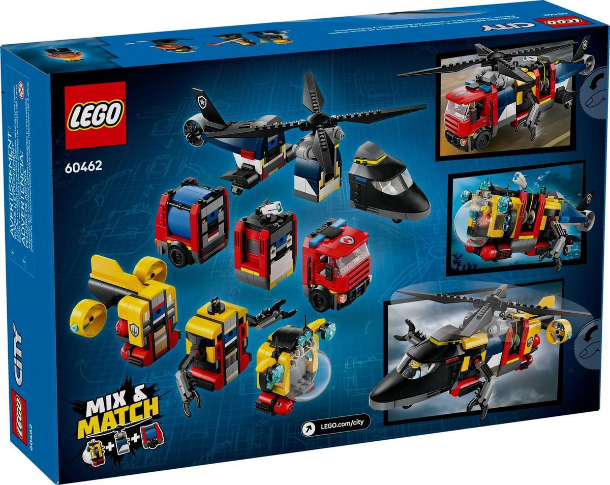 LEGO® City 60462 Kombinationsset mit Hubschrauber, Löschauto und U-Boot