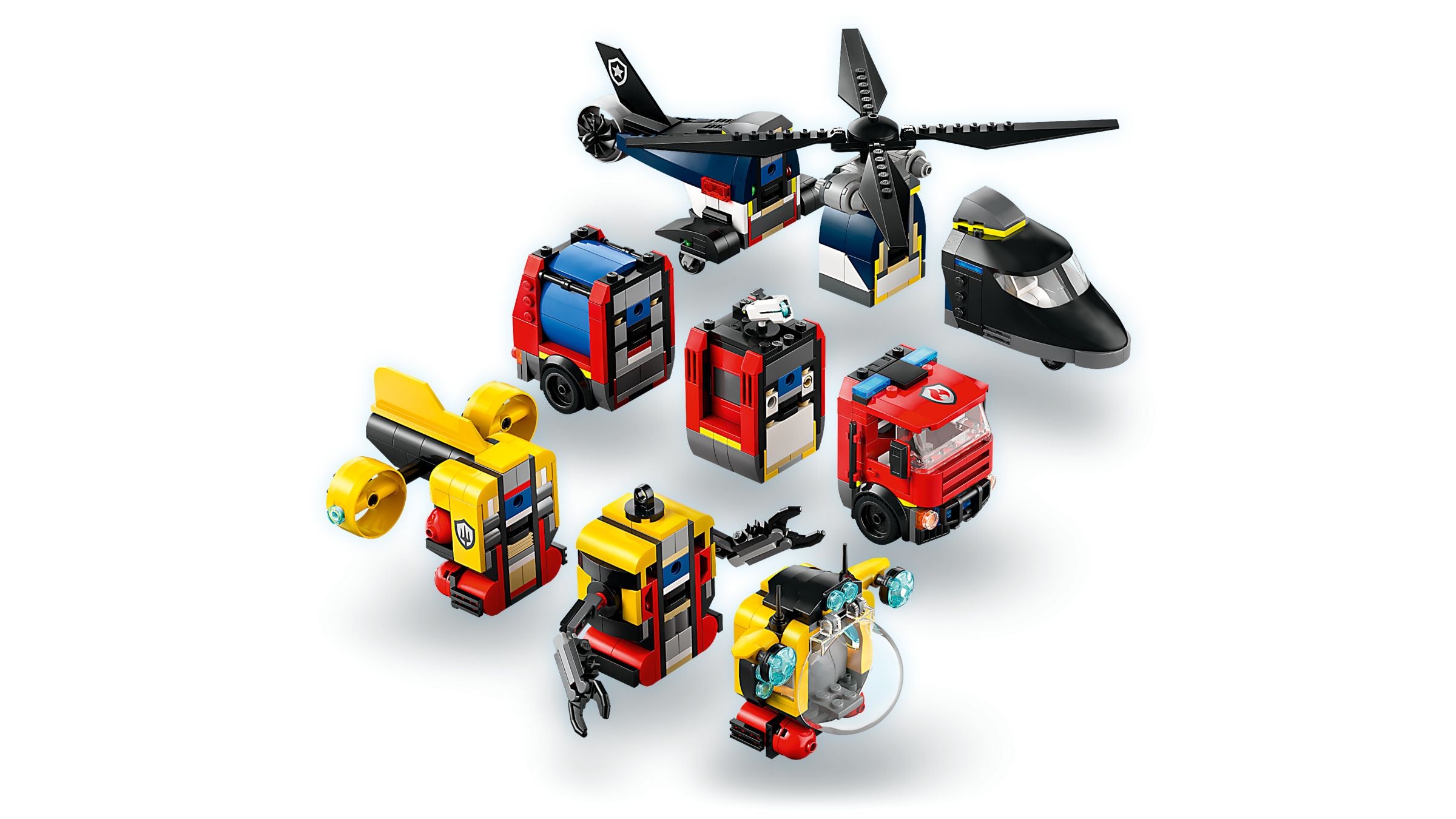 LEGO® City 60462 Kombinationsset mit Hubschrauber, Löschauto und U-Boot