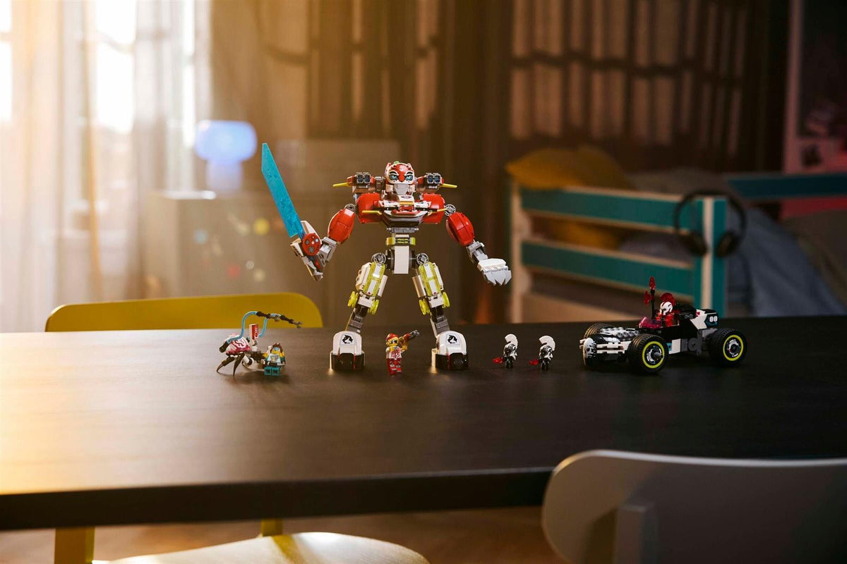 LEGO® Dreamzzz™ 71497 Coopers Tiger-Mech und Zero's Hot Rod Auto