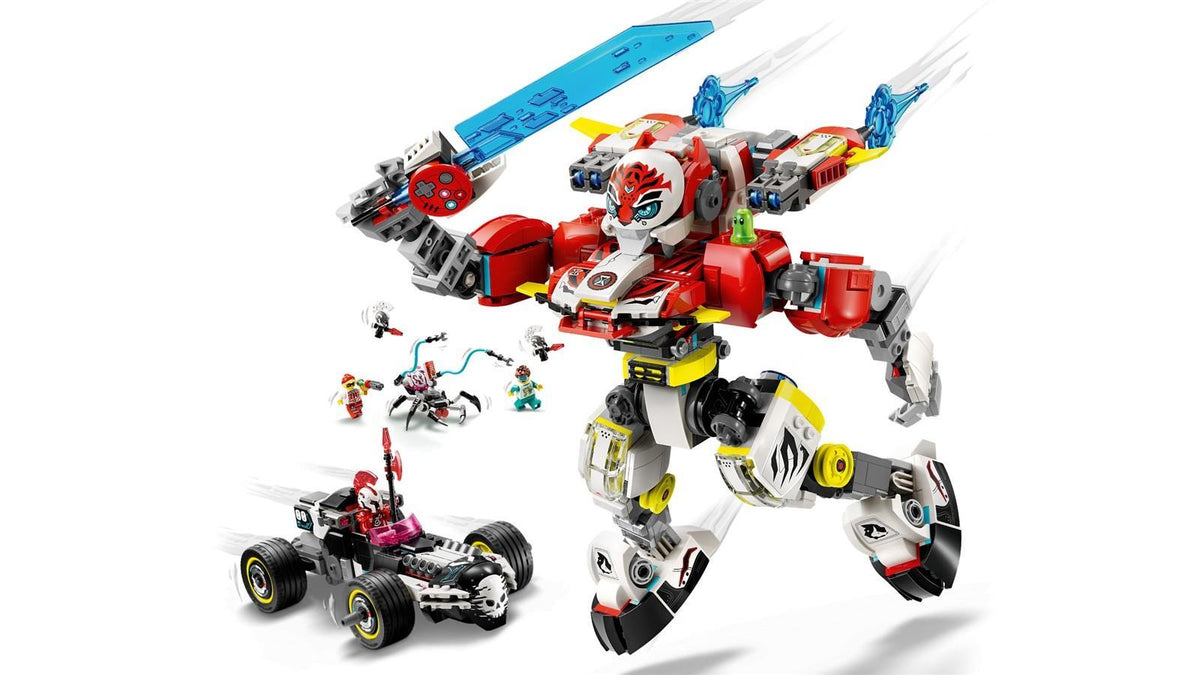 LEGO® Dreamzzz™ 71497 Coopers Tiger-Mech und Zero's Hot Rod Auto