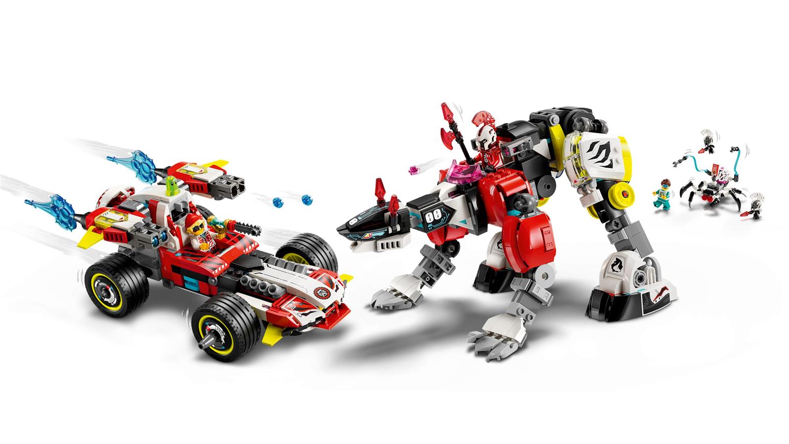 LEGO® Dreamzzz™ 71497 Coopers Tiger-Mech und Zero's Hot Rod Auto