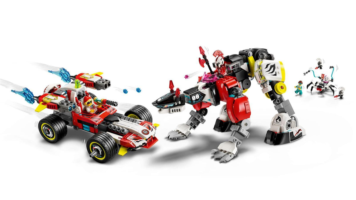 LEGO® Dreamzzz™ 71497 Coopers Tiger-Mech und Zero's Hot Rod Auto