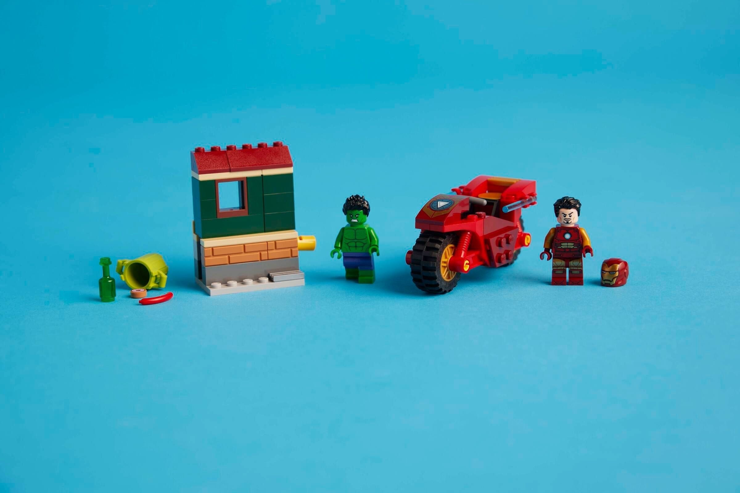 LEGO® Super Heroes 76287 Iron Man mit Bike und der Hulk