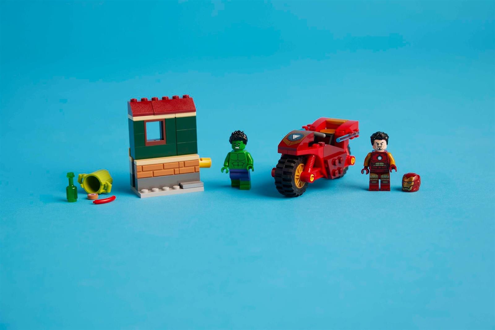 LEGO® Super Heroes 76287 Iron Man mit Bike und der Hulk
