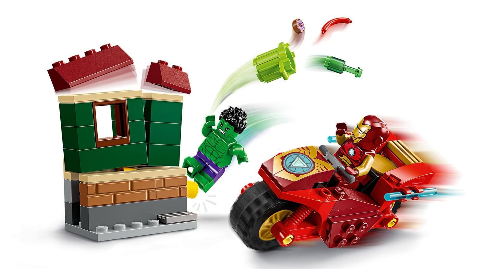 LEGO® Super Heroes 76287 Iron Man mit Bike und der Hulk