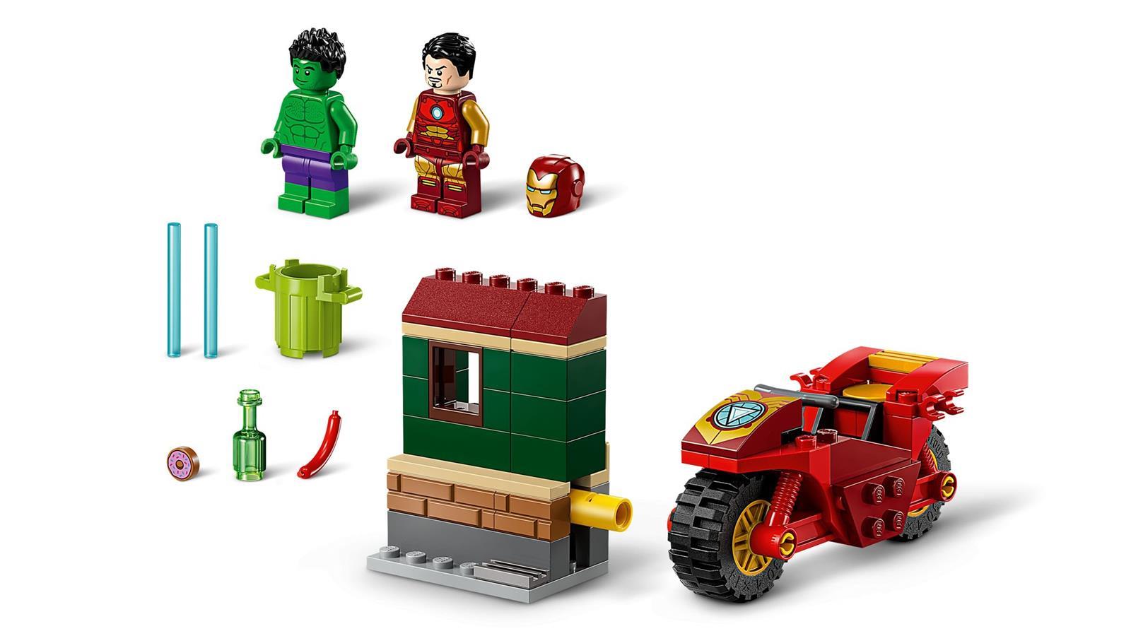 LEGO® Super Heroes 76287 Iron Man mit Bike und der Hulk