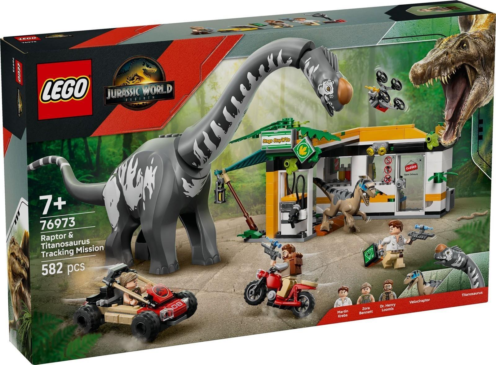 LEGO® Jurassic World™ 76973 Raptor & Titanosaurus: Große Fährtensuche