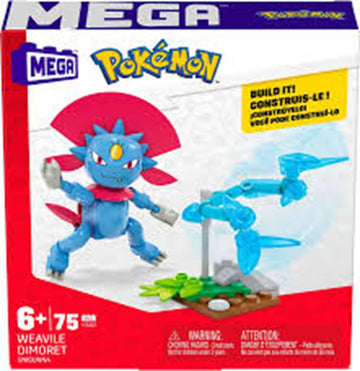 Mega Construx GDW29 HTJ02 - Pokémon Weavile Bauset mit 75 Bausteinen, ab 6 Jahren
